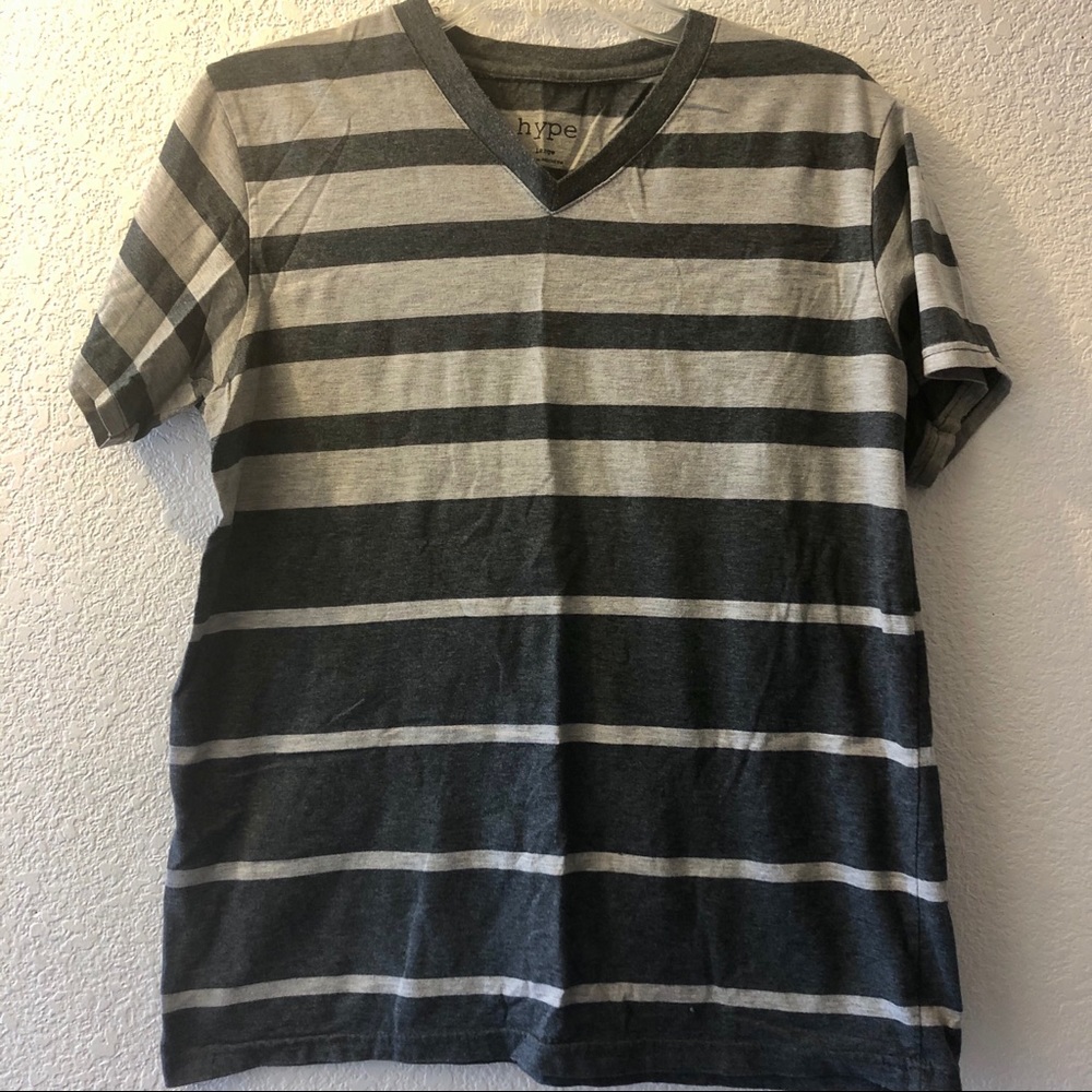 Gray striped shirt